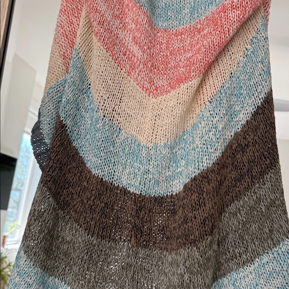 CAbi Pastel Striped Open Knit Vest in Blue, Pink & Cream - Picture 4 of 4